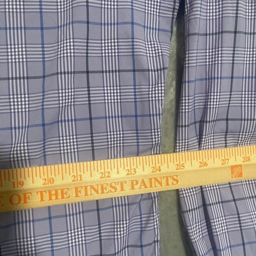 Peter Millar Shirt Mens XL Purple Summer Comfort Plaid Stretch Casual Golf - Picture 7 of 9